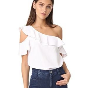Madewell one-shoulder ruffle top💍